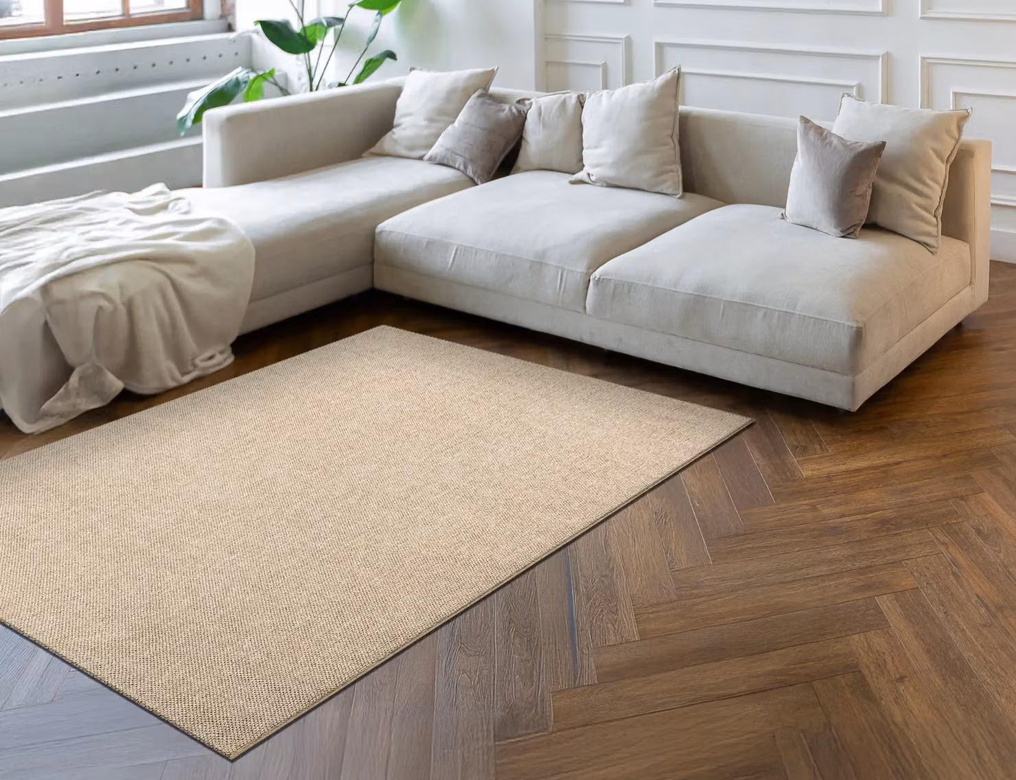 RugsX Casablanca Loom Boho Rectangular Rug in Beige, W: 300 cm, D: 400 cm – 2