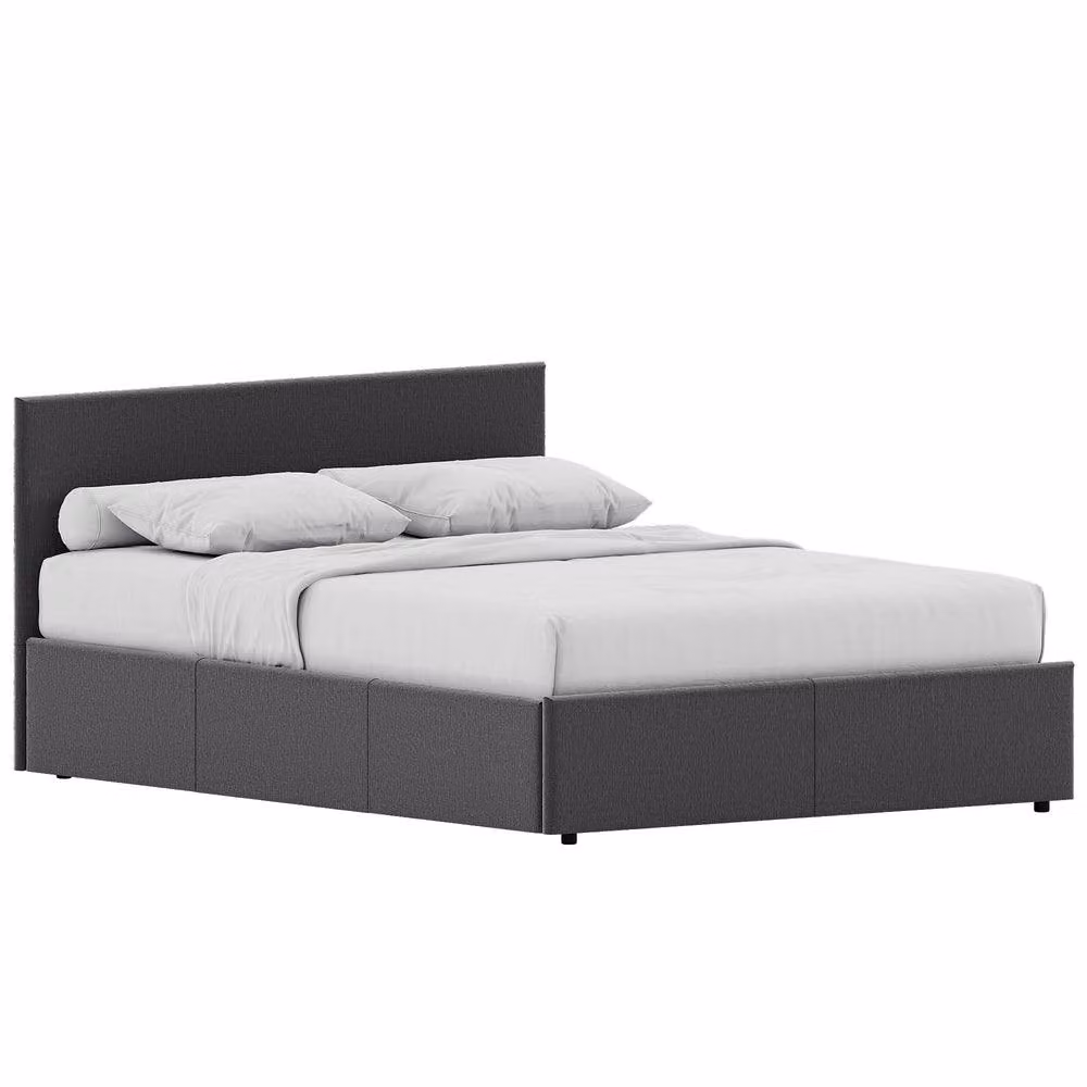 HD Designs Vida Designs Veronica Double Ottoman Bed in Dark Grey, W/D/H: 140 x 200 cm – 2