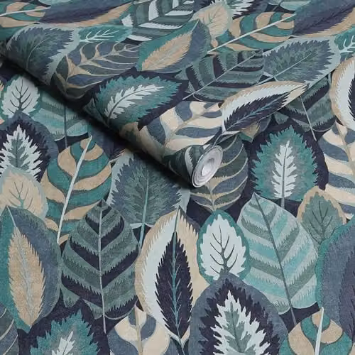 Graham & Brown Blue and Multicolour Botanical Floral Modern Wallpaper – 3