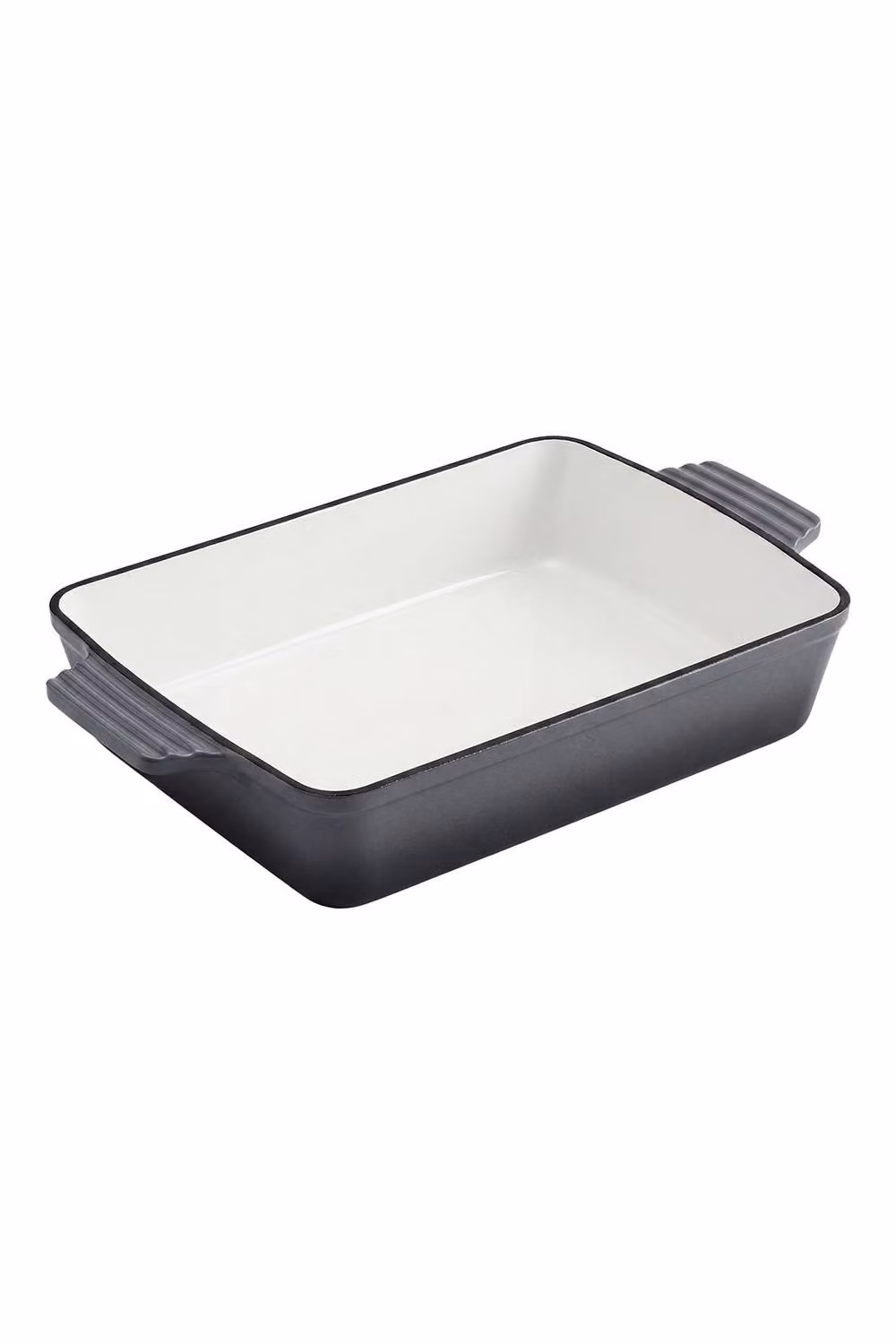 Living and Home Enamelled Cast Iron Roasting Pan, Dark Grey, 3 l – 3