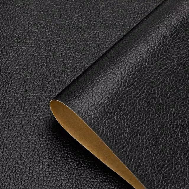 NESTLUNE Black Faux Leather Repair Patch Peel and Stick Double Sided Tape W: 52 cm, L: 1000 cm – 1