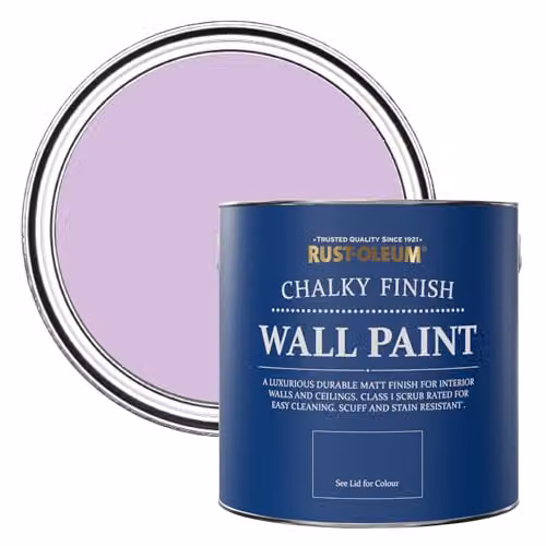 Rust-Oleum Violet Macaroon Chalky Matt Water-Based Wall Paint, 2.5 l – 1