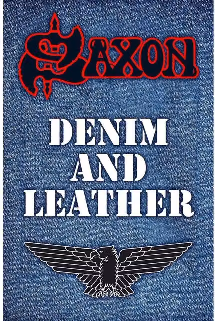 Saxon Blue Denim and Leather Textile Typography Poster
