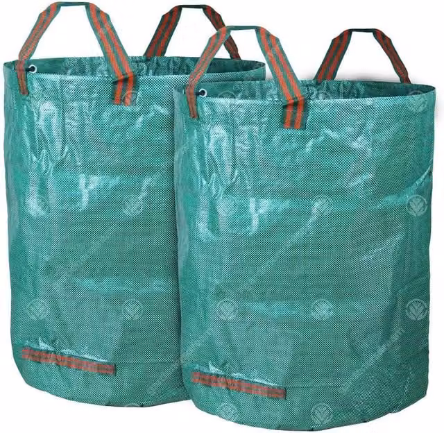 Kelvenix 2 Pack Heavy Duty Green Garden Waste Bags, 300L Capacity – 1