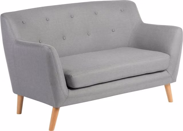 Teknik Skandi Grey Scandinavian Upholstered Wood Sofa