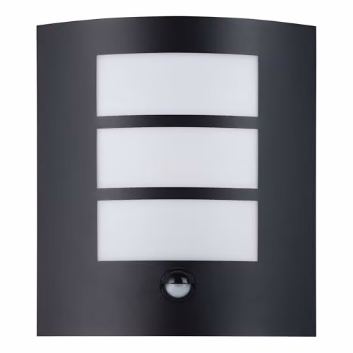Eglo City Outdoor Wall Light in Black and White with Motion and Dusk Sensor, IP44 Waterproof Metal and Plastic Design for Garden, Terrace or Balcony, E27 Socket – 2