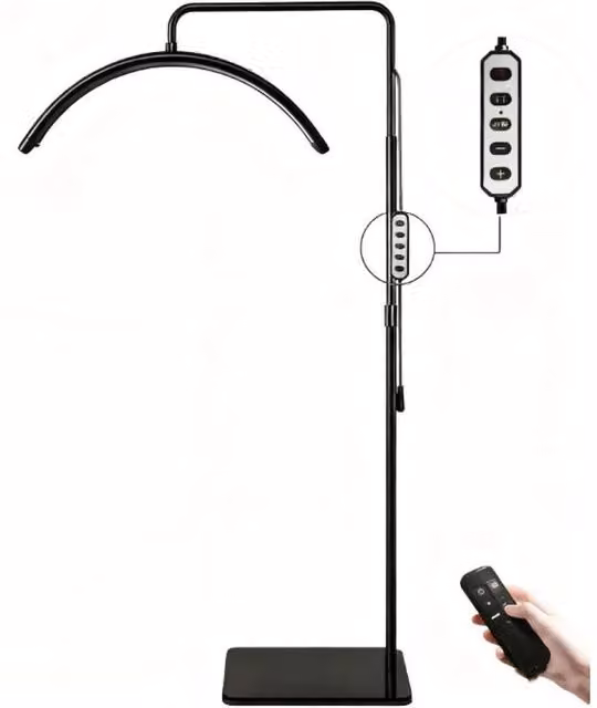 FLAVORA 36W Half-moon Shaped LED Video Floor Fill Light in Black