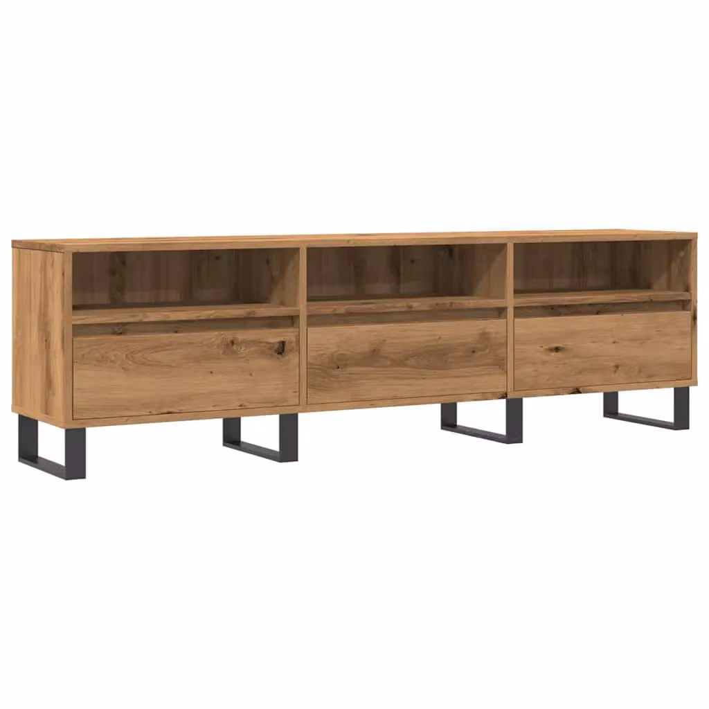 Berkfield Home Artisan Oak TV Cabinet in Brown, W/D/H: 150 x 30 x 44.5 cm – 2