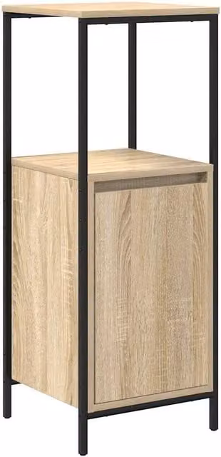 Berkfield Home Bathroom Cabinet with Shelves in Sonoma Oak, Natural, W/D/H: 36 x 35 x 95 cm