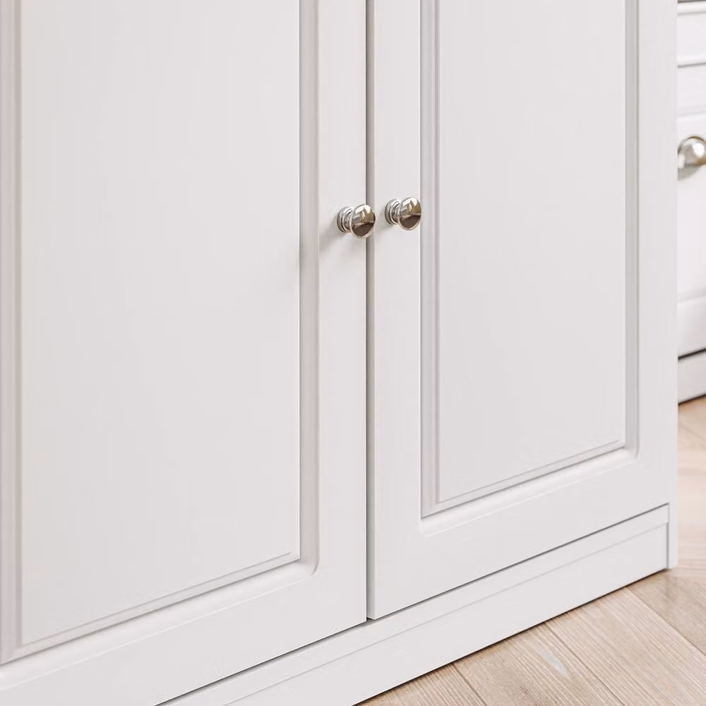SoBuy Slim Classic White Shoe Cabinet with 2 Doors and 2 Drawers – 2