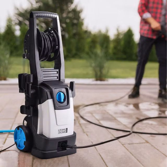 Livingandhome Commercial Portable Electric High Pressure Washer in White and Black, W: 32 cm