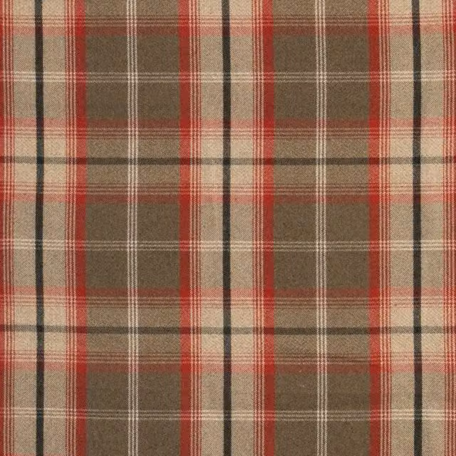 Terrys Balmoral Fabric Rosso Checked Rustic Adult Towel in Brown, Beige and Red
