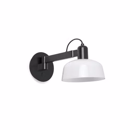 Faro Barcelona Tatawin Dome Wall Lamp in White with Opal Glass – 1