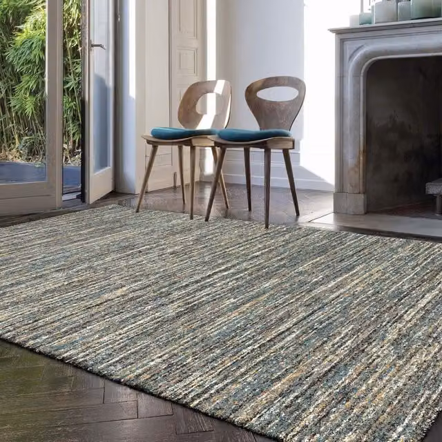 The Rug Shop UK Blue Modern Abstract Machine Woven Area Rug W/D/H: 160 x 230 cm