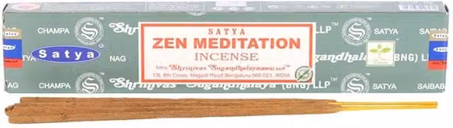 Satya Zen Meditation Incense Sticks, 12 Pack, Grey