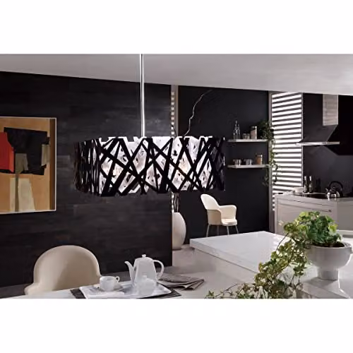 Netlighting Inspired Mantra Fusion Tokio Square Ceiling Light, G9, Gloss Black and Polished Chrome – 3