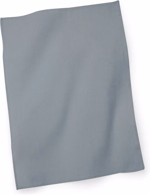 Westford Mill Plain Cotton Tea Towel in Grey, W: 50 cm, H: 70 cm