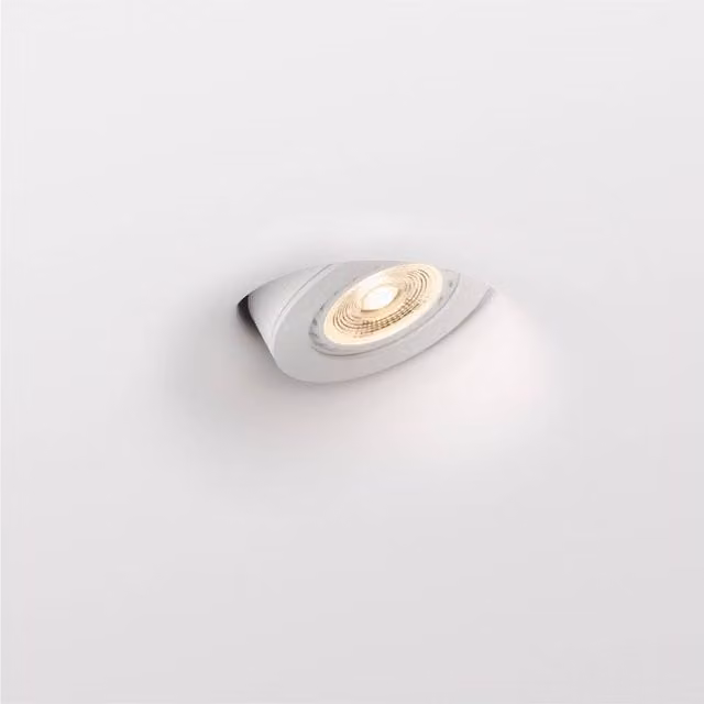 Faro Modern Round Recessed Plaster Spotlight in White