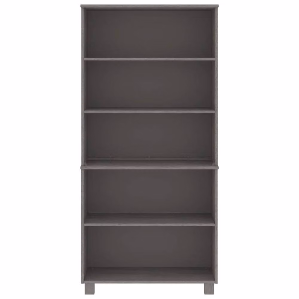 Berkfield Home Hamar Highboard in Light Grey Solid Pine Wood – 3