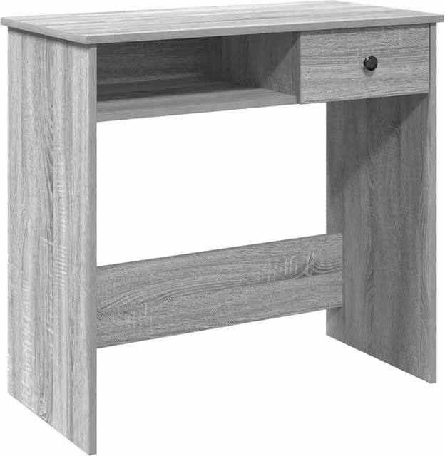Berkfield Home Writing Desk in Grey Sonoma, W/D/H: 80 x 40 x 75 cm
