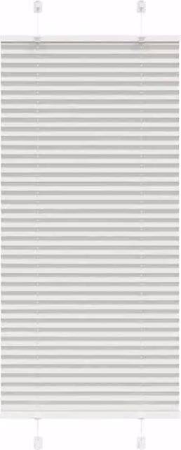 Berkfield Home Single Pleat Polyester Blind in Light Grey, W: 60 cm, H: 100 cm