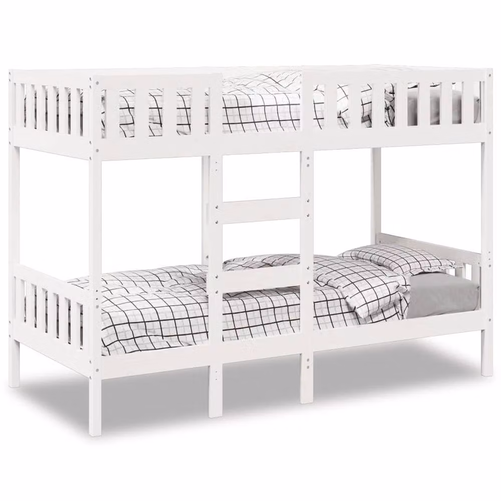 Berkfield Home Stable Bunk Bed in White Solid Pine Wood, W/D/H: 90 x 190 cm – 2