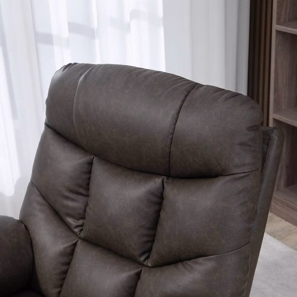 FORGEVIO Manual Recliner Chair with Footrest in Brown – 5