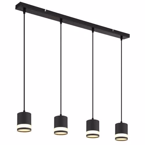 Globo Lighting Globo LED Suspended Pendant Light in Black and White, W: 80 cm, H: 120 cm