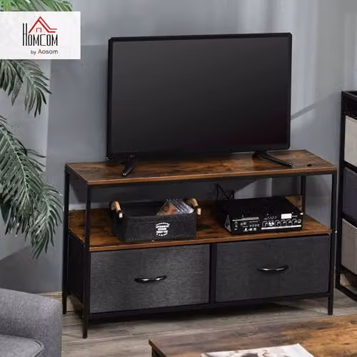 HOMCOM Industrial Metal Cabinet in Brown – 2