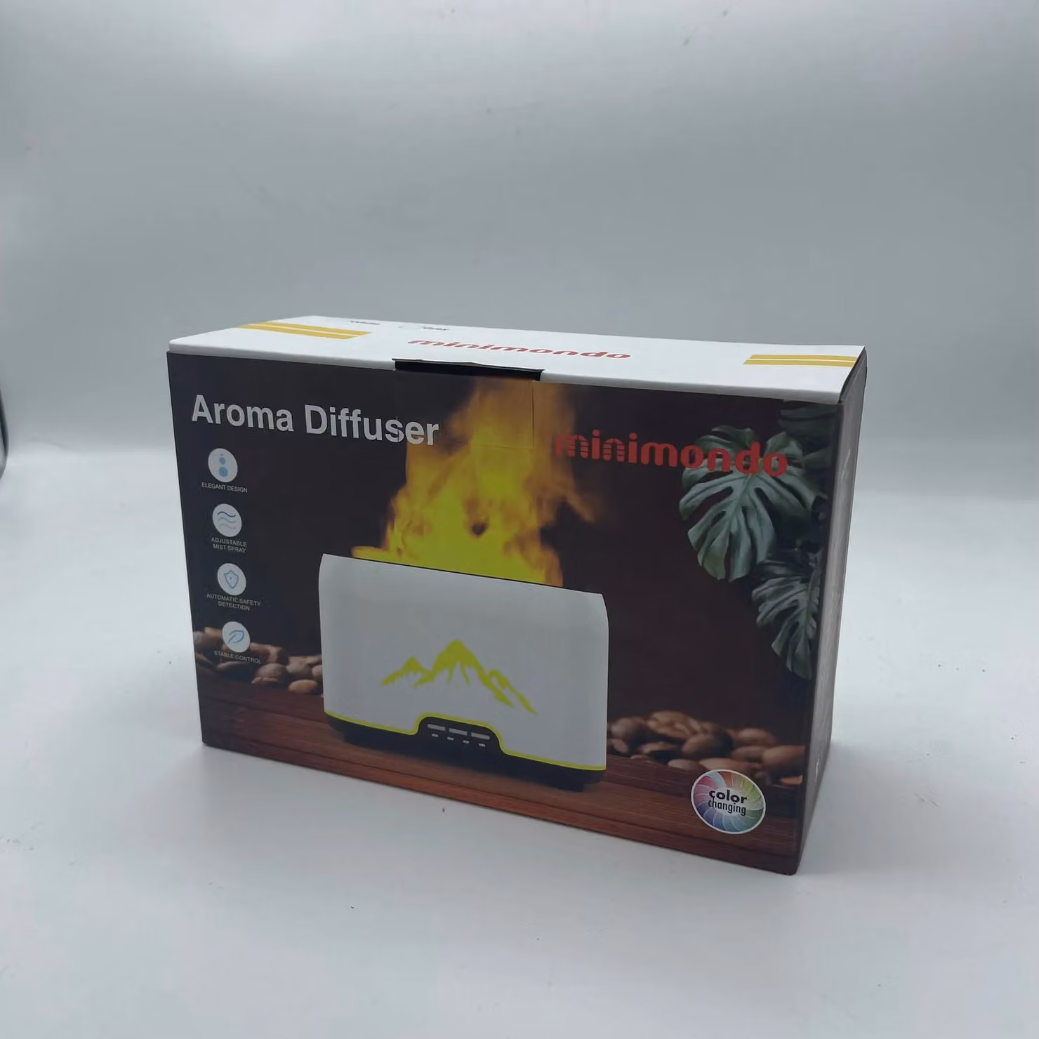 KDMD Himalayas Aroma Diffuser with Flame Effect and Remote Control, White – 4