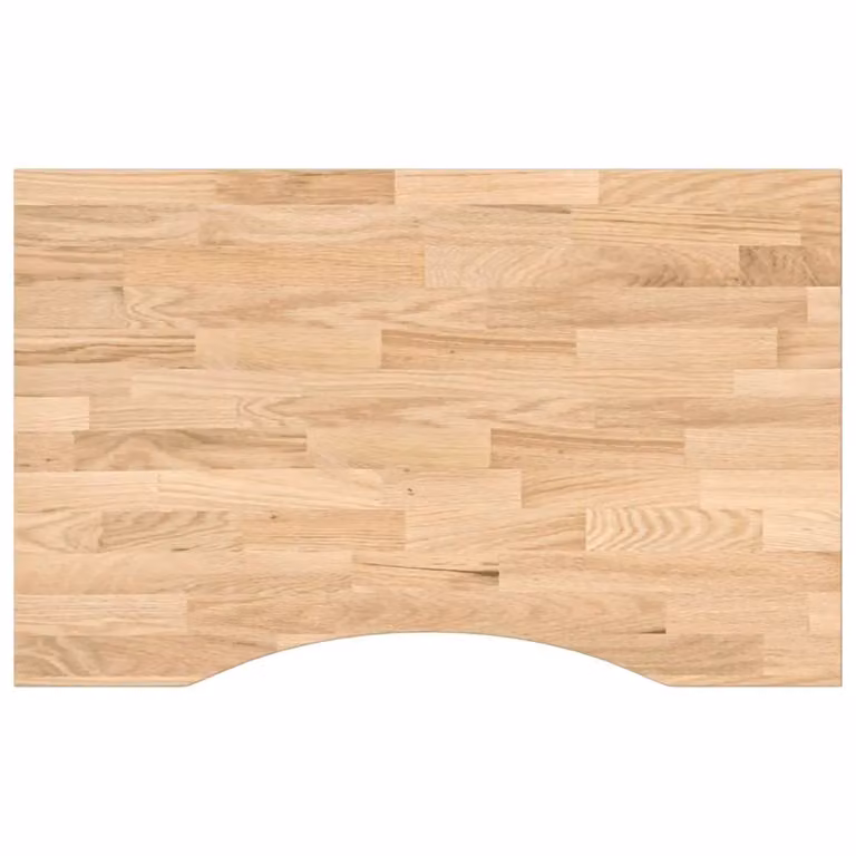 Berkfield Home Solid Oak Wood Rectangular Desk Top, Brown, W: 80 cm, D: 60 cm, H: 2.5 cm