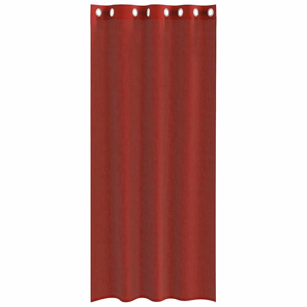 Berkfield Home Wine Red Voile Fabric Curtains with Eyelets, 2 Pack, W: 140 cm, H: 245 cm – 3