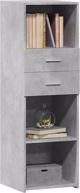 Berkfield Home Industrial Highboard in Grey MDF, W/D/H: 40 x 42.5 x 124 cm – 1