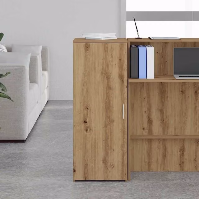Berkfield Home Artisan Oak Storage Cabinet in Brown, W: 40 cm, D: 45 cm, H: 103.5 cm – 1