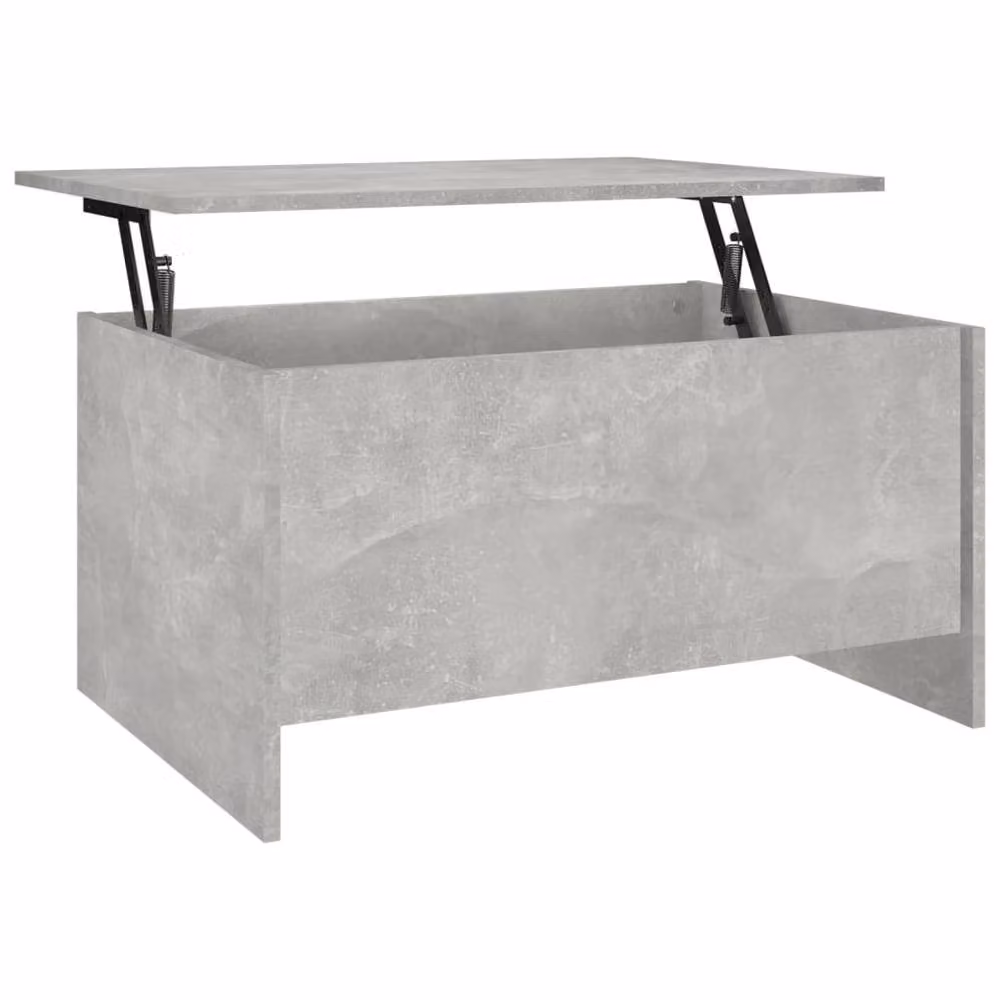 Berkfield Home Modern Rectangular Coffee Table in Grey with Lift Mechanism, W/D/H: 80 x 55.5 x 41.5 cm – 2