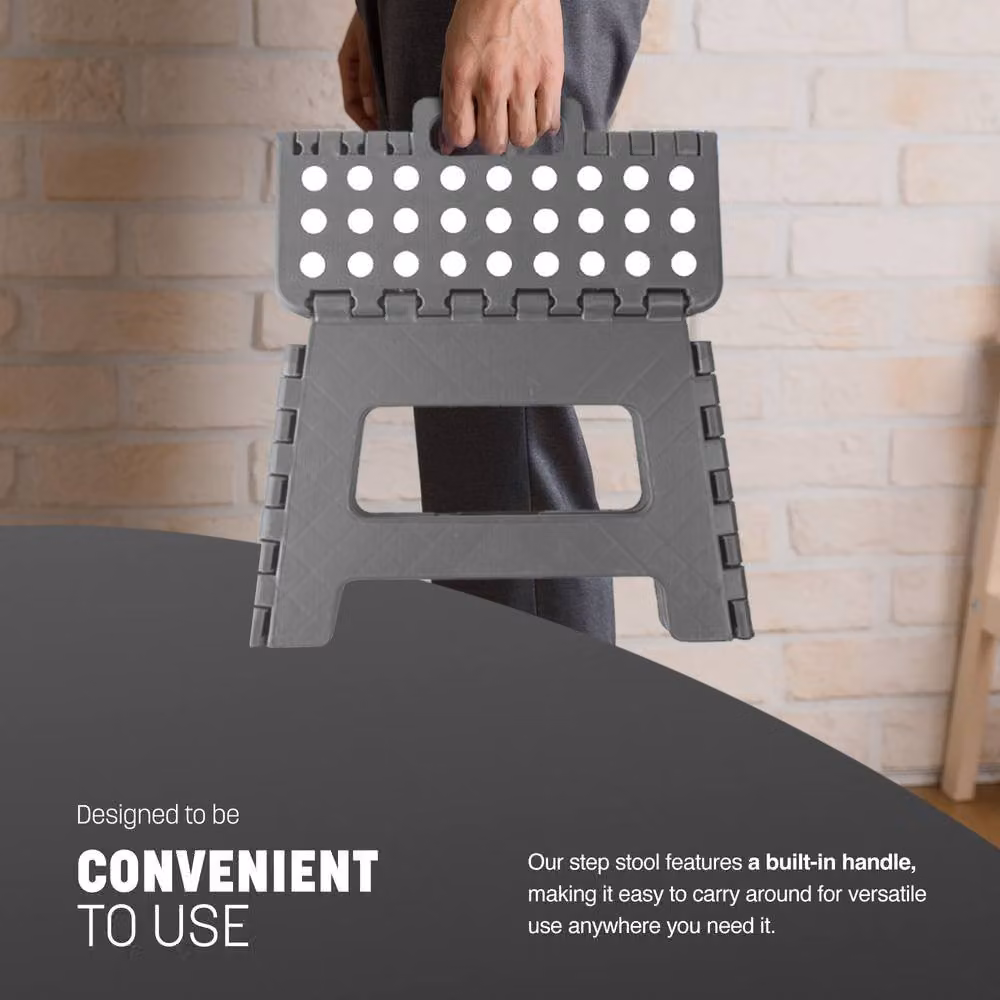 Keplin Heavy Duty Folding Step Stool in Grey – 4