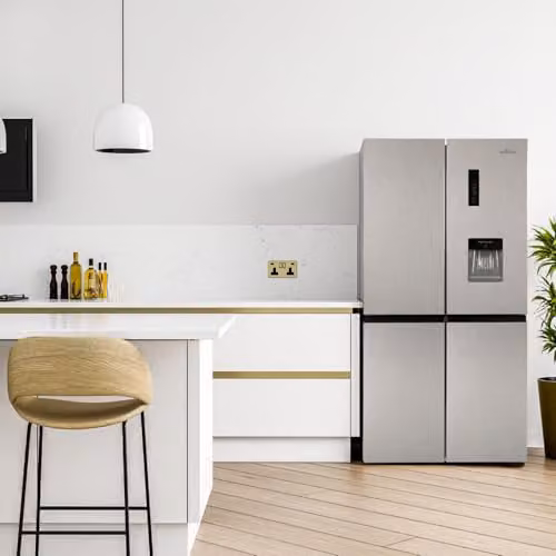 Willow 415L Freestanding American Style Side by Side Fridge Freezer with Total No Frost in Silver Stainless Steel – 2