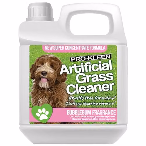 Pro-Kleen 4-in-1 Artificial Grass Cleaner and Pet Friendly Disinfectant with Deodoriser, Bubblegum Fragrance, 1 Litre (Makes 10 Litres)