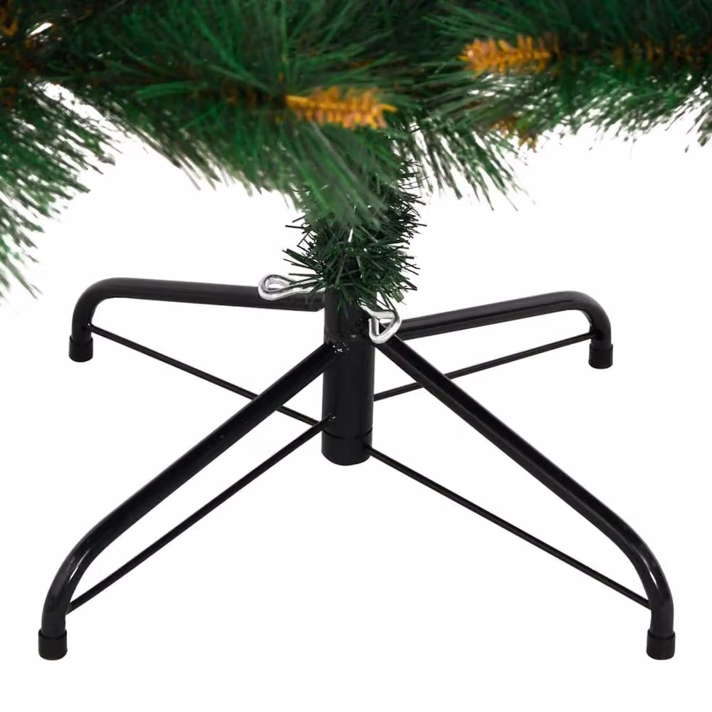 Berkfield Home Beautiful Green Artificial Hinged Christmas Tree with Stand, Height: 210 cm – 5
