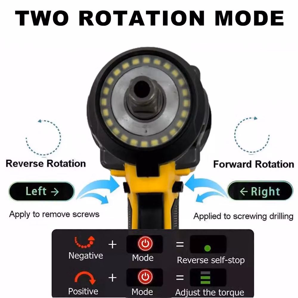 DeWalt 18V Cordless Brushless Impact Wrench with 800Nm Torque in Yellow – 3