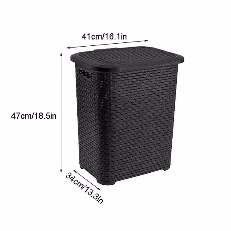 NESTLUNE 45L Large Plastic Laundry Basket in Multicolour