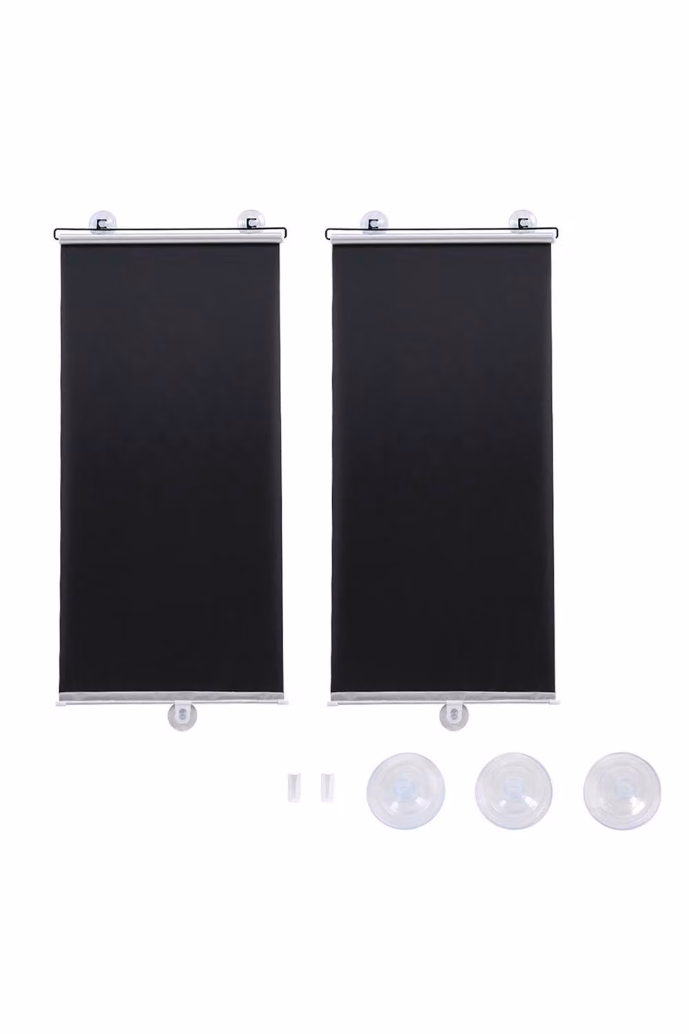 Living and Home Set of 2 Blackout Roller Blinds in Black, Thermal Insulating Textile, H 125 cm x W 45 cm – 5