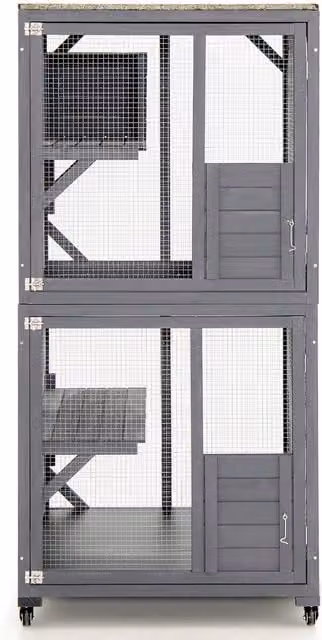 Costway Large Cat Cage in Grey