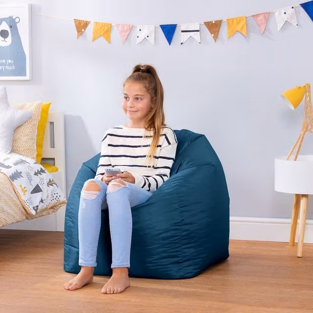 ICON Teen Bean Bag Chair in Green for Bedrooms, Gardens or Living Rooms