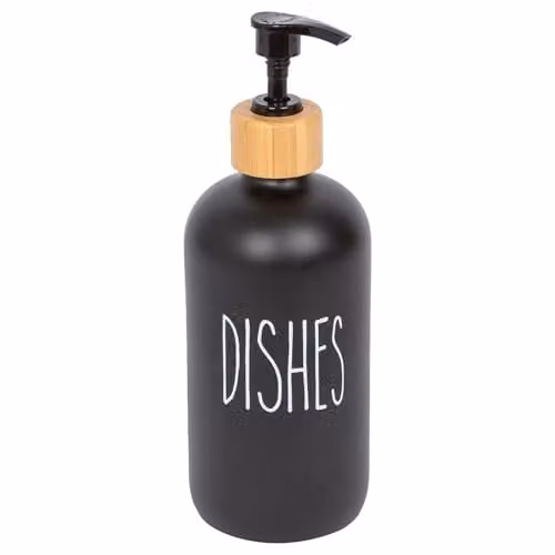 Harbour Housewares Black Glass Soap Dispenser 276ml