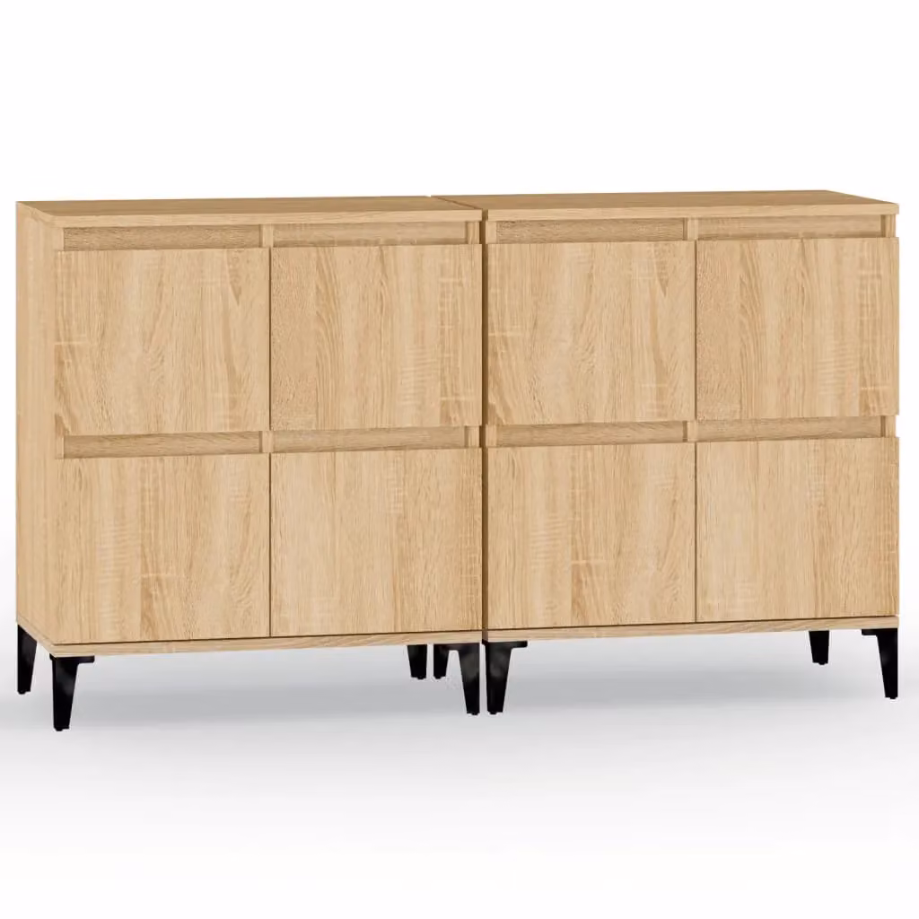 Berkfield Home Set of 2 Sonoma Oak Sideboards in Brown, W/D/H: 60 x 35 x 70 cm – 2
