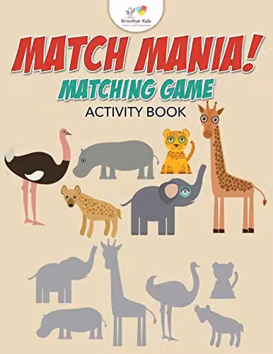 Kreative Kids Match Mania Matching Game Activity Book, Multicolour, Paperback