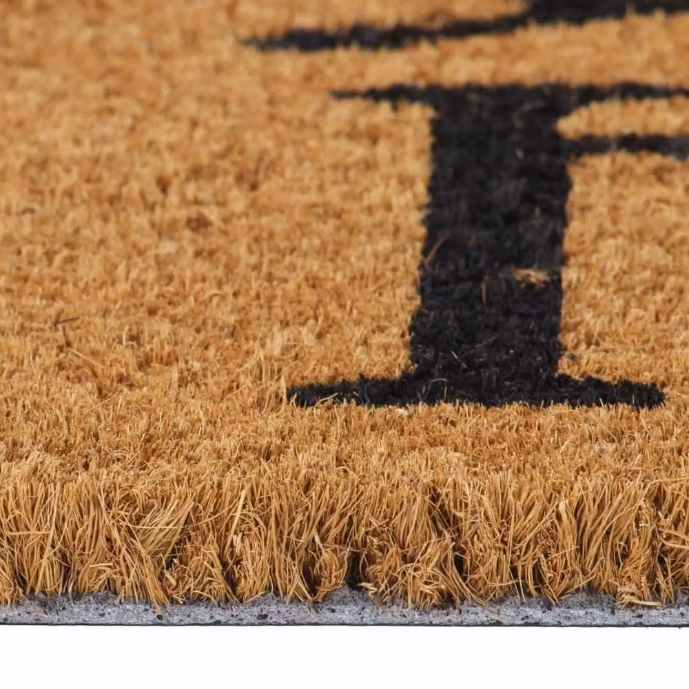 Berkfield Home Durable Rectangular Coir and PVC Door Mat, Brown, W: 45 cm, D: 75 cm, H: 1.6 cm – 3