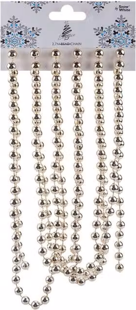 VFM e-Store 2.75 m Gold Round Plastic Bead Chain Christmas Decoration – 1