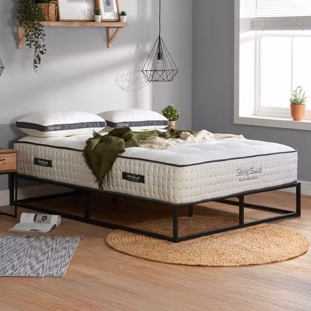 SleepSoul Harmony Hybrid Memory Foam Mattress, White, W/D/H: 180 x 150 x 200 cm – 1